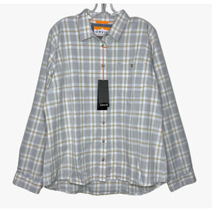 Orvis Tech Chambray Plaid Long Sleeve Work Shirt